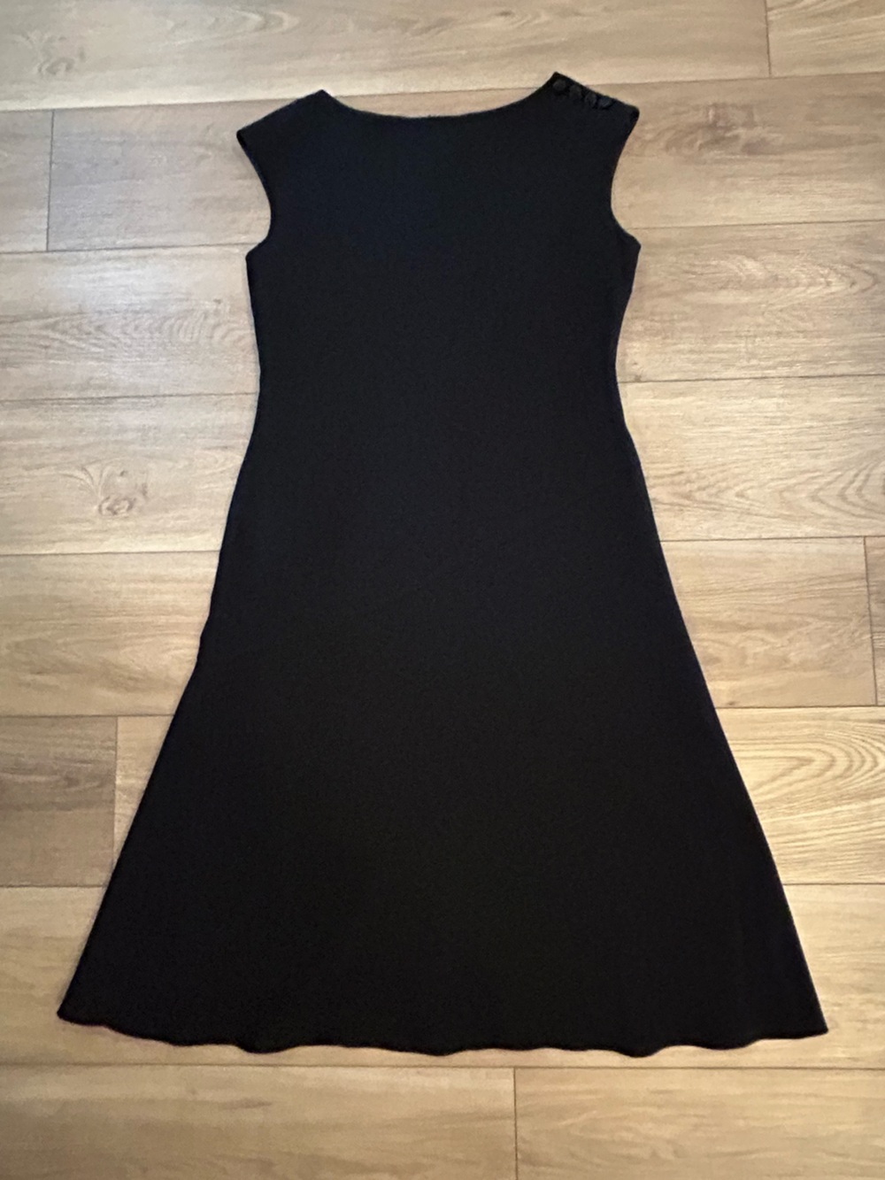 Lauren Ralph Lauren Black Fit & Flare Sleeveless Midi Dress Size 8 Y2K